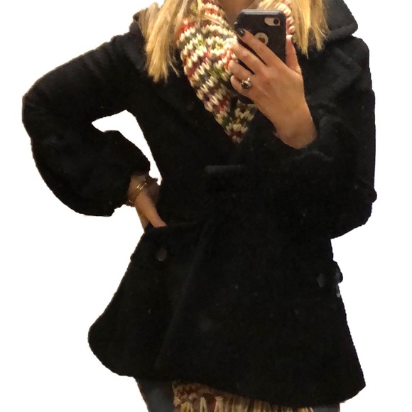 ABS Allen Schwartz Jackets & Blazers - ABS Black Wool Blend Women’s Coat Size 14